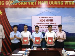 Xã Ba Vì tổ chức Hội nghị công bố Quyết định thành lập Ban đại diện HĐQT NHCSXH xã và triển khai nhiệm vụ tín dụng chính sách.