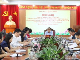 Thường trực Đảng uỷ xã Quang Minh làm việc với Ban Quản lý dự án đầu tư - Hạ tầng xã về thực hiện nhiệm vụ trọng tâm năm 2026