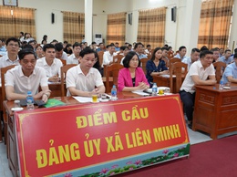 Đảng ủy xã Liên Minh tiếp sóng Hội nghị quán triệt, triển khai thực hiện Nghị quyết Trung ương 2 (khóa XIV)