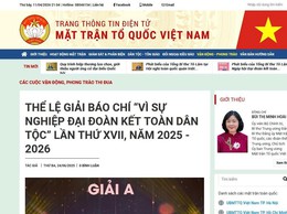 Giải báo chí 'Vì sự nghiệp Đại đoàn kết toàn dân tộc' lần thứ XVII, năm 2025-2026