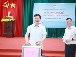 Ủy ban MTTQ Việt Nam xã Minh Châu phát động ủng hộ Quỹ “Vì biển, đảo Việt Nam” năm 2026.