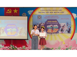 Tuyên truyền phòng, chống tai nạn đuối nước cho học sinh Trường Tiểu học Hoàng Liệt trong tiết Sinh hoạt dưới cờ đầu tuần
