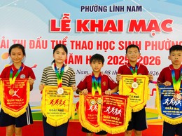 Trường Tiểu học Thúy Lĩnh đạt thành tích tốt trong giải thi đấu thể thao học sinh Phường Lĩnh Nam, năm học 2025 - 2026