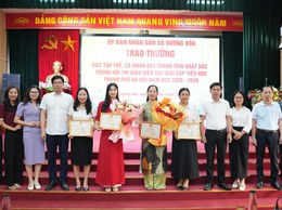 UBND xã tuyên dương 02 tập thể và 03 cá nhân có thành tích xuất sắc trong Hội thi giáo viên dạy giỏi cấp Tiểu học Thành phố năm học 2025-2026 