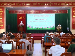 Tập huấn quy chế dân chủ ở cơ sở cho cán bộ 4 xã Thanh Oai, Bình Minh, Tam Hưng, Dân Hoà