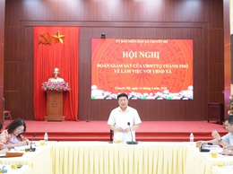 Uỷ ban MTTQ thành phố giám sát tại xã Chuyên Mỹ về công tác vệ sinh môi trường