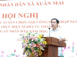 Xuân Mai: tổng kết công tác tuyển chọn, gọi công dân nhập ngũ; công dân thực hiện nghĩa vụ tham gia Công an nhân dân năm 2026