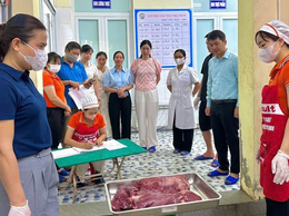 Trường mầm non Hạ Mỗ đón đoàn kiểm tra liên ngành về an toàn thực phẩm và y tế trường học