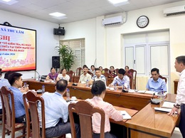 HỘI NGHỊ CÔNG BỐ QUYẾT ĐỊNH THÀNH LẬP TỔ KIỂM TRA, TRIỂN KHAI KẾ HOẠCH KIỂM TRA CÔNG TÁC DỒN ĐIỀN ĐỔI THỬA TẠI THÔN MẠNH TÂN, XÃ THƯ LÂM