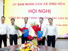 CÔNG BỐ, TRAO QUYẾT ĐỊNH BỔ NHIỆM LÃNH ĐẠO BAN QUẢN LÝ DỰ ÁN ĐẦU TƯ - HẠ TẦNG XÃ ỨNG HÒA.