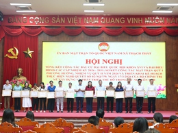 ỦY BAN MTTQ VIỆT NAM XÃ THẠCH THẤT TỔNG KẾT CÔNG TÁC BẦU CỬ; SƠ KẾT CÔNG TÁC MẶT TRẬN QUÝ I, TRIỂN KHAI NHIỆM VỤ QUÝ II NĂM 2026 VÀ QUÁN TRIỆT NGHỊ QUYẾT SỐ 02-NQ/TW