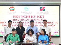 THẠCH THẤT: KÝ KẾT THỎA THUẬN LIÊN NGÀNH THỰC HIỆN CHÍNH SÁCH TÍN DỤNG PHÁT TRIỂN NÔNG NGHIỆP, NÔNG THÔN