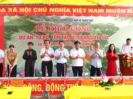 Thạch Thất: Lễ khởi công dự án tu bổ, tôn tạo di tích Quán Sải thôn Thúy Lai