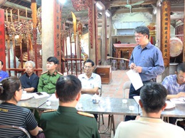 Một số hình ảnh kiểm tra công tác tổ chức Lễ hội truyền thống Đình làng Ứng Hòa và Đình làng Yên Duyệt năm 2026