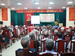 Hơn 100 cán bộ, hội viên Hội Cựu chiến binh xã Minh Châu tham dự hội nghị tuyên truyền, phổ biến pháp luật năm 2026.