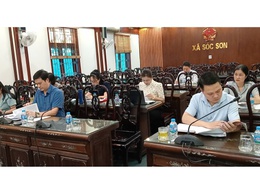 ĐỒNG CHÍ VƯƠNG NGUYÊN MINH - PHÓ BÍ THƯ THƯỜNG TRỰC ĐẢNG ỦY, CHỦ TỊCH HĐND XÃ CHỦ TRÌ PHIÊN HỌP THÁNG 4 CỦA THƯỜNG TRỰC HĐND XÃ