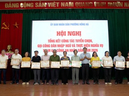PHƯỜNG HỒNG HÀ TỔ CHỨC HỘI NGHỊ TỔNG KẾT 
CÔNG TÁC TUYỂN CHỌN, GỌI CÔNG DÂN NHẬP NGŨ VÀ THỰC HIỆN NGHĨA THAM GIA VỤ CAND NĂM 2026