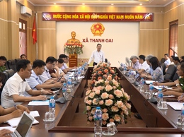 ĐOÀN KIỂM TRA LIÊN NGÀNH THÀNH PHỐ LÀM VIỆC VỚI 12 XÃ VỀ CÔNG TÁC QUẢN LÝ GIẾT MỔ, VẬN CHUYỂN, KINH DOANH ĐỘNG VẬT VÀ SẢN PHẨM ĐỘNG VẬT BẢO ĐẢM AN TOÀN DỊCH BỆNH, AN TOÀN THỰC PHẨM.