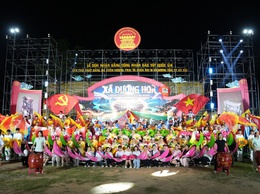 Tổng duyệt chương trình Lễ đón nhận Bằng công nhận Bảo vật Quốc gia Bàn thờ phật bằng đá chùa Hương Trai và Chùa Đại Bi xã Dương Hoà

