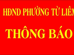 THÔNG BÁO Số: 127/TB-HÐND ngày 08 tháng 4 năm 2026 của HĐND phường Từ Liêm