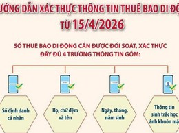 Hướng dẫn xác thực thông tin thuê bao di động từ 15/4
