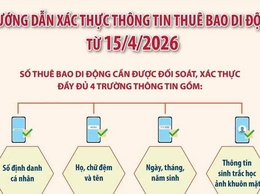 Hướng dẫn xác thực thông tin thuê bao di động từ 15/4