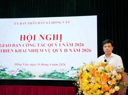 Xã Hồng Vân giao ban đánh giá kết quả thực hiện nhiệm vụ quý I và triển khai phương hướng nhiệm vụ quý II/2026