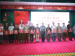 XÃ CỔ ĐÔ TỔ CHỨC LỄ RA MẮT VÀ GIAO NHIỆM VỤ CHO LỰC LƯỢNG DÂN PHÒNG TẠI 31 THÔN