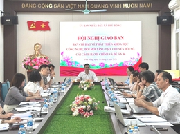 UBND xã Phù Đổng tổ chức Hội nghị giao ban Ban Chỉ đạo về phát triển khoa học, đổi mới sáng tạo, chuyển đổi số, cải cách hành chính và Đề án 06