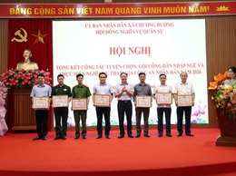 Xã Chương Dương tổng kết công tác tuyển chọn, 
gọi công dân nhập ngũ năm 2026