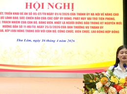 Đảng ủy xã Thư Lâm tổ chức Hội nghị quán triệt, triển khai chương trình hành động của Trung ương, Thành phố và của Đảng ủy xã; hướng dẫn nghiệp vụ công tác kiểm tra, giám sát, thi hành kỷ luật trong Đảng