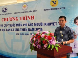 Ứng Thiên tổ chức khám sức khỏe, cấp phát thuốc miễn phí cho người khuyết tật nhân Ngày 18/4