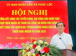 Phúc Lộc hoàn thành tốt chỉ tiêu tuyển quân năm 2026