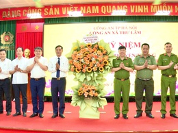 CÔNG AN XÃ THƯ LÂM TRANG TRỌNG TỔ CHỨC LỄ KỶ NIỆM 80 NĂM NGÀY TRUYỀN THỐNG CÁC LỰC LƯỢNG TRONG CÔNG AN NHÂN DÂN