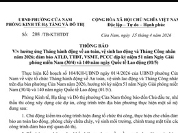 PHƯỜNG CỬA NAM: ĐẨY MẠNH TUYÊN TRUYỀN, BẢO ĐẢM AN TOÀN LAO ĐỘNG TẠI CÁC CÔNG TRÌNH XÂY DỰNG