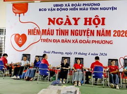 Lan tỏa tinh thần nhân ái qua Ngày hội hiến máu tình nguyện xã Đoài Phương năm 2026