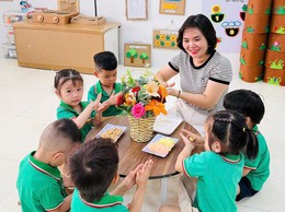 Rộn ràng hoạt động trải nghiệm Tết Hàn thực tại các trường mầm non