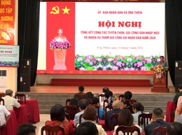 Ứng Thiên tổng kết công tác tuyển chọn, gọi công dân nhập ngũ và nghĩa vụ tham gia công an nhân dân năm 2026