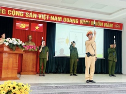 Công an xã Phúc Lộc tập huấn kỹ năng điều tiết giao thông cho lực lượng an ninh cơ sở