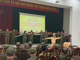 Phường Yên Hòa tổ chức tập huấn kỹ năng điều khiển, phân luồng giao thông cho lực lượng bảo vệ ANTT cơ sở năm 2026