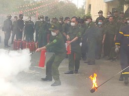Phường Yên Hòa tổ chức tập huấn nghiệp vụ phòng cháy, chữa cháy và cứu nạn, cứu hộ cho lực lượng An ninh, trật tự cơ sở