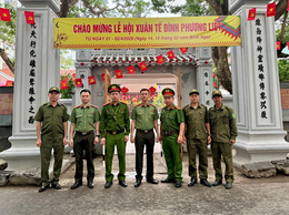 Công an phường Phương Liệt triển khai lực lượng thực hiện có hiệu quả phương án đảm bảo ANTT Lễ hội Xuân tế Đình Phương Liệt năm 2026.