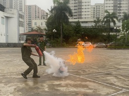 Công an phường Thanh Xuân tổ chức Hội nghị tuyên truyền, tập huấn nghiệp vụ PCCC và CNCH cho lực lượng tham gia bảo vệ an ninh trật tự ở cơ sở