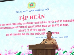 TẬP HUẤN KỸ NĂNG ĐIỀU TIẾT GIAO THÔNG CHO LỰC LƯỢNG AN NINH CƠ SỞ.