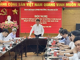 Ban Chỉ đạo GPMB đường Vành đai 2,5 đoạn qua phường Thanh Xuân tổ chức phiên họp “nước rút”
