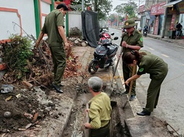 Công an xã Liên Minh quyết tâm giữ vững tuyến đường ba nhất