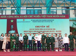 Hội CCB phường Chương Mỹ tổ chức chuyên đề giáo dục truyền thống lịch sử cho học sinh Trường THCS Đại Yên