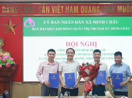 Xã Minh Châu công bố Quyết định thành lập Ban đại diện HĐQT NHCSXH xã, triển khai nhiệm vụ tín dụng chính sách quý II/2026.