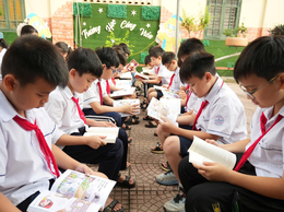 Sôi nổi ngày hội đọc sách trường Tiểu học Đan Phượng