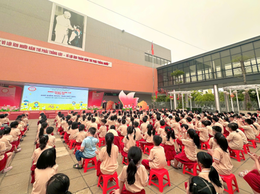 Trường Tiểu học Bùi Quốc Khái lan tỏa thông điệp hưởng ứng Ngày Trái Đất: “Sắc màu tái sinh - Khi rác thải cất lời”